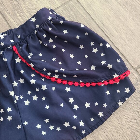🏷 3/$15 or 5/$20 Disney toddler girls shorts navy blue w/white stars size 5T - Picture 4 of 7